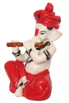 Lord Ganesha playing Flute