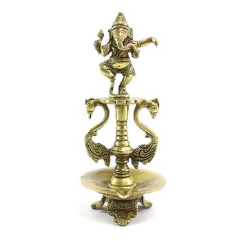 Lord Ganesha Deepak Brass Oil Wick Diya Stand 2