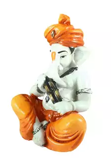 Lord Ganesha Showpiece Playing Kartal