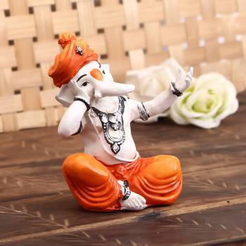 Lord Ganesha Singing Decorative Showpiece 1