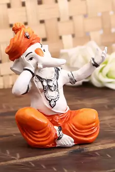 Lord Ganesha Singing Decorative Showpiece