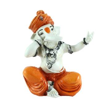 Lord Ganesha Singing Decorative Showpiece 2