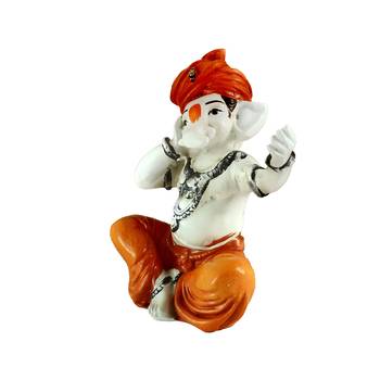 Lord Ganesha Singing Decorative Showpiece 5