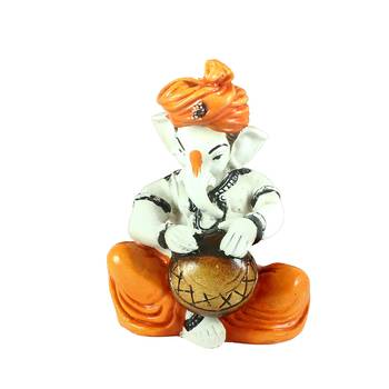 Lord Ganesha Playing Tabla Decorative Showpiece 2