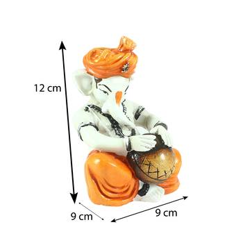Lord Ganesha Playing Tabla Decorative Showpiece 3