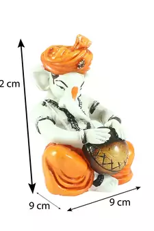 Lord Ganesha Playing Tabla Decorative Showpiece