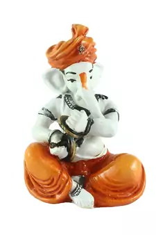 Lord Ganesha Playing Manjira Decorative Showpiece