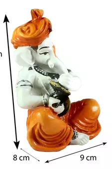 Lord Ganesha Playing Manjira Decorative Showpiece