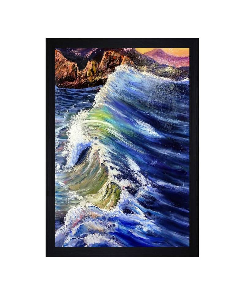 ORIGINAL TIDES OIL ART PRINT "Textured Paper (Scratch/Dust) Proof Framed Art Print