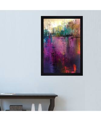 ABSTRACT ORIGINAL OIL ART PRINT "Textured Paper (Scratch/Dust) Proof Framed Art Print 2