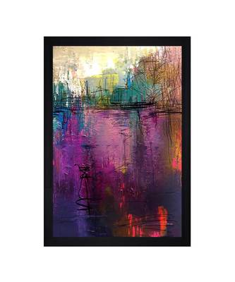 ABSTRACT ORIGINAL OIL ART PRINT "Textured Paper (Scratch/Dust) Proof Framed Art Print 3