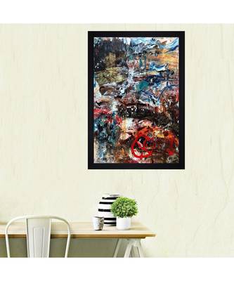 ABSTRACT ORIGINAL OIL ART PRINT "Textured Paper (Scratch/Dust) Proof Framed Art Print 1