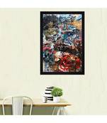 ABSTRACT ORIGINAL OIL ART PRINT "Textured Paper (Scratch/Dust) Proof Framed Art Print