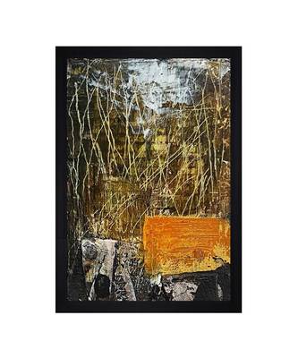 ABSTRACT ORIGINAL OIL ART PRINT "Textured Paper (Scratch/Dust) Proof Framed Art Print 1