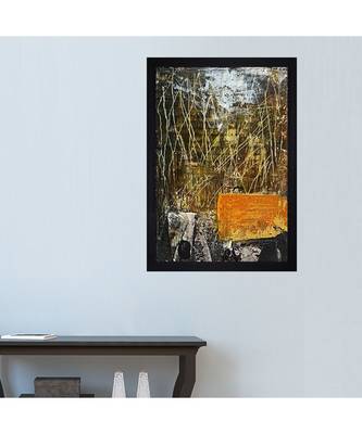 ABSTRACT ORIGINAL OIL ART PRINT "Textured Paper (Scratch/Dust) Proof Framed Art Print 2