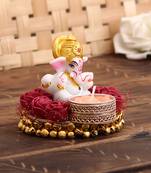 e craft india lord ganesha idol with tea light holder