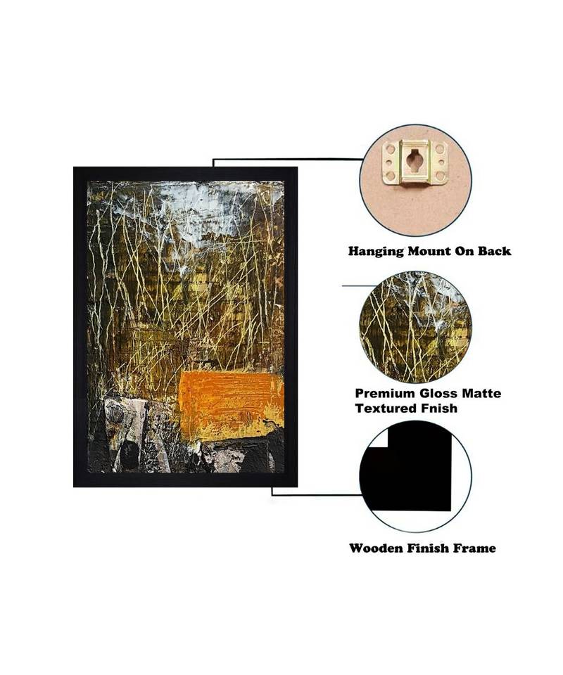 ABSTRACT ORIGINAL OIL ART PRINT "Textured Paper (Scratch/Dust) Proof Framed Art Print