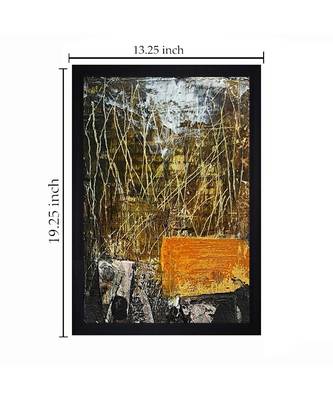 ABSTRACT ORIGINAL OIL ART PRINT "Textured Paper (Scratch/Dust) Proof Framed Art Print 5