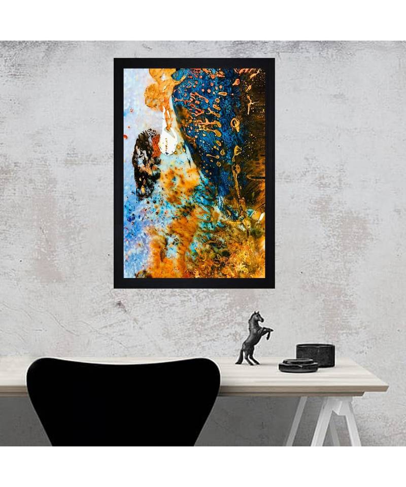 ABSTRACT ORIGINAL OIL ART PRINT "Textured Paper (Scratch/Dust) Proof Framed Art Print