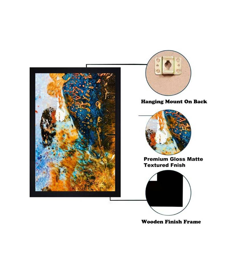 ABSTRACT ORIGINAL OIL ART PRINT "Textured Paper (Scratch/Dust) Proof Framed Art Print