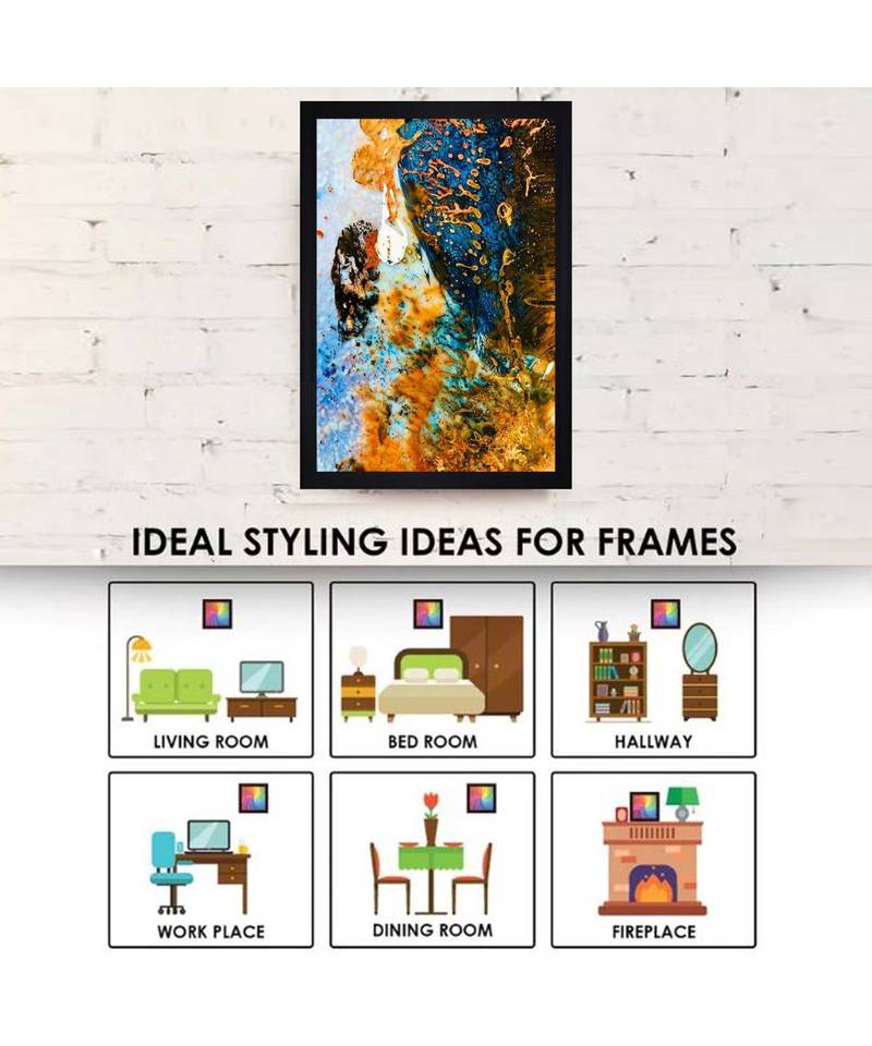 ABSTRACT ORIGINAL OIL ART PRINT "Textured Paper (Scratch/Dust) Proof Framed Art Print