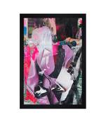 ABSTRACT ORIGINAL OIL ART PRINT "Textured Paper (Scratch/Dust) Proof Framed Art Print