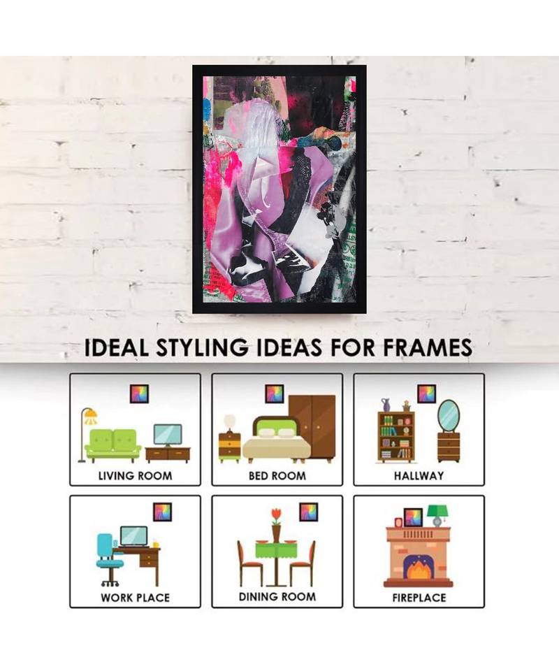 ABSTRACT ORIGINAL OIL ART PRINT "Textured Paper (Scratch/Dust) Proof Framed Art Print