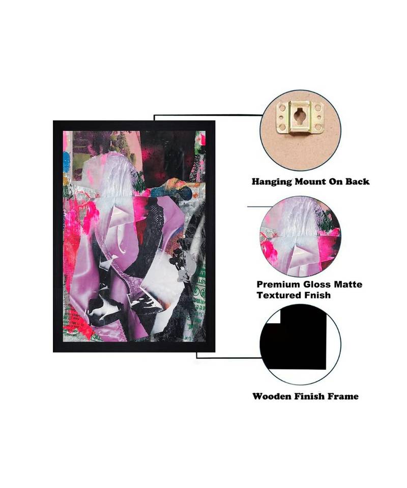 ABSTRACT ORIGINAL OIL ART PRINT "Textured Paper (Scratch/Dust) Proof Framed Art Print