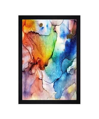ABSTRACT ORIGINAL OIL ART PRINT "Textured Paper (Scratch/Dust) Proof Framed Art Print 1