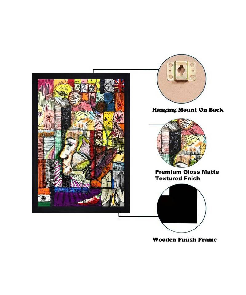 INDIAN OIL ARTIST PRINT "Textured Paper (Scratch/Dust) Proof Framed Art Print