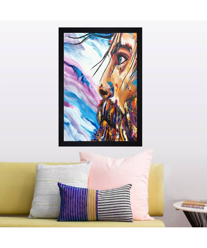 THE FACE OIL PRINT "Textured Paper (Scratch/Dust) Proof Framed Art Print