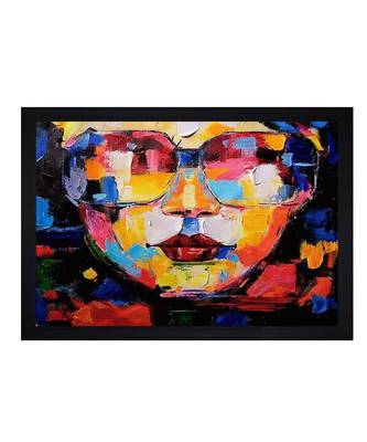 ABSTRACT OIL ART PRINT "  Textured Paper (Scratch/Dust) Proof Framed Art Print 1