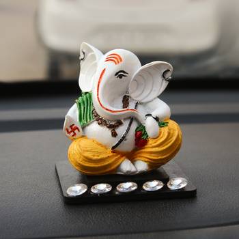 Decorative Lord Ganesha Showpiece for Car Dashboard, Home Temple and Office Desks 1