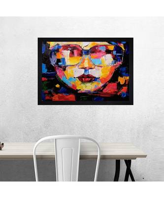 ABSTRACT OIL ART PRINT "  Textured Paper (Scratch/Dust) Proof Framed Art Print 2