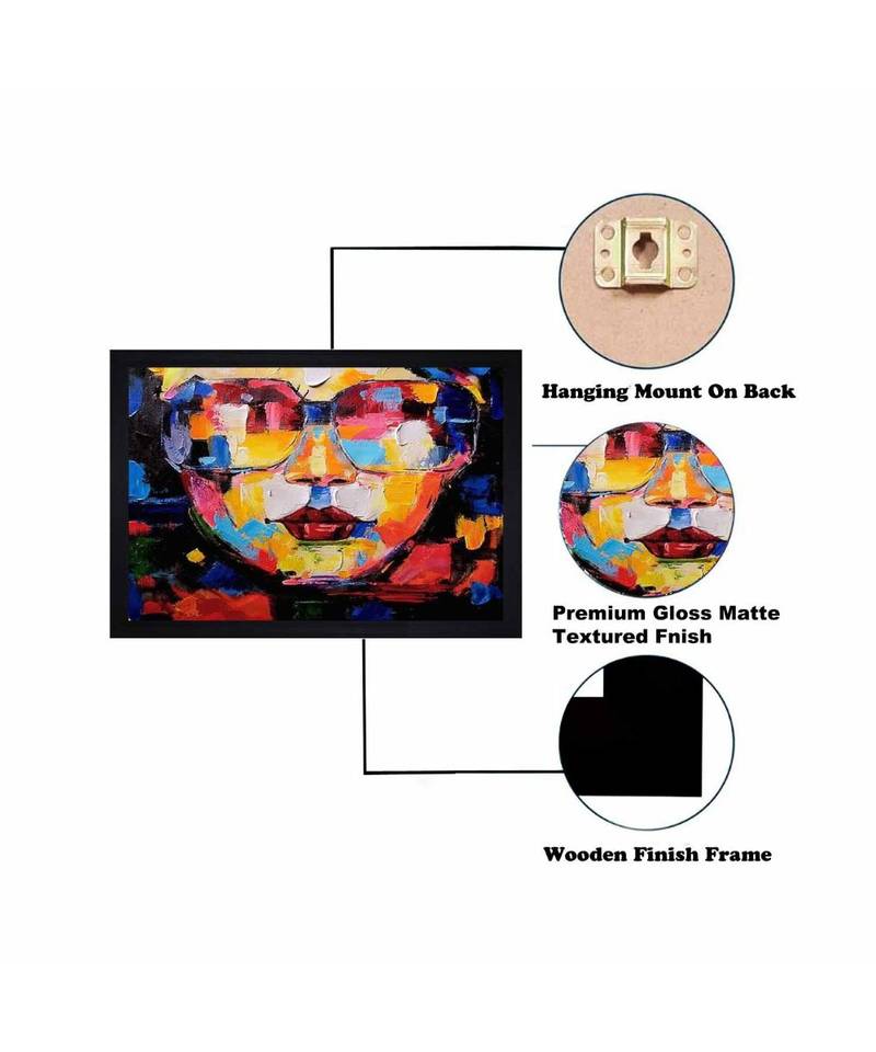 ABSTRACT OIL ART PRINT "  Textured Paper (Scratch/Dust) Proof Framed Art Print