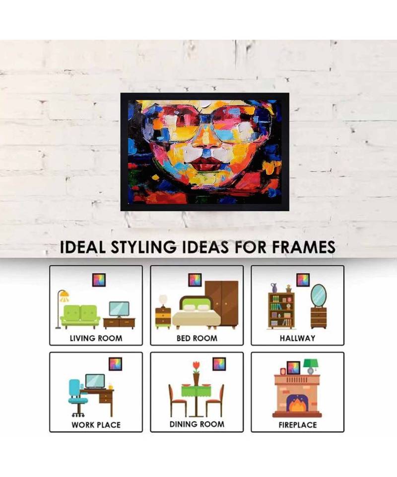 ABSTRACT OIL ART PRINT "  Textured Paper (Scratch/Dust) Proof Framed Art Print