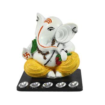 Decorative Lord Ganesha Showpiece for Car Dashboard, Home Temple and Office Desks 2