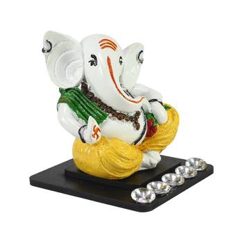 Decorative Lord Ganesha Showpiece for Car Dashboard, Home Temple and Office Desks 5