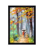 A ROMANTIC OIL ART PRINT "Textured Paper (Scratch/Dust) Proof Framed Art Print