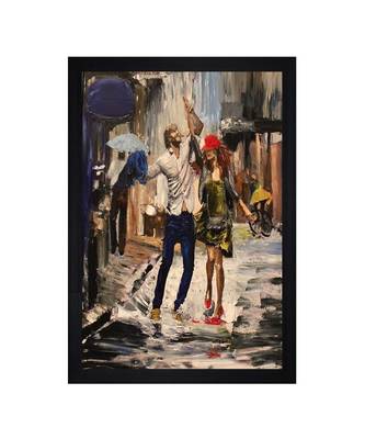 A ROMANTIC OIL ART PRINT "Textured Paper (Scratch/Dust) Proof Framed Art Print 1