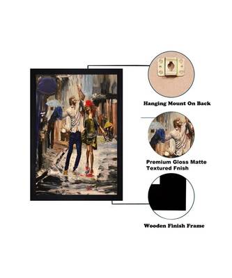 A ROMANTIC OIL ART PRINT "Textured Paper (Scratch/Dust) Proof Framed Art Print 5