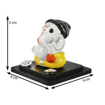 Decorative Lord Ganesha Showpiece for Car Dashboard, Home Temple and Office Desks 3