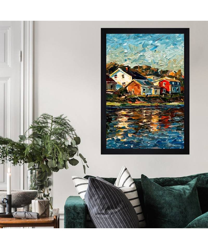 ABSTRACT OIL ART PRINT "  Textured Paper (Scratch/Dust) Proof Framed Art Print