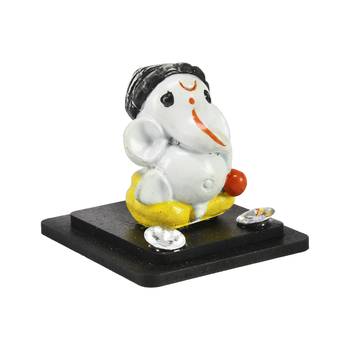 Decorative Lord Ganesha Showpiece for Car Dashboard, Home Temple and Office Desks 4