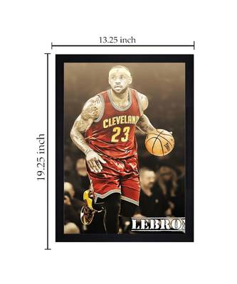 LEBRON JAMES "Textured Paper (Scratch/Dust) Proof Framed Art Print 1
