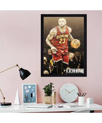 LEBRON JAMES "Textured Paper (Scratch/Dust) Proof Framed Art Print 2
