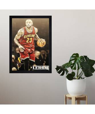 LEBRON JAMES "Textured Paper (Scratch/Dust) Proof Framed Art Print 3