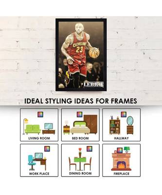 LEBRON JAMES "Textured Paper (Scratch/Dust) Proof Framed Art Print 4