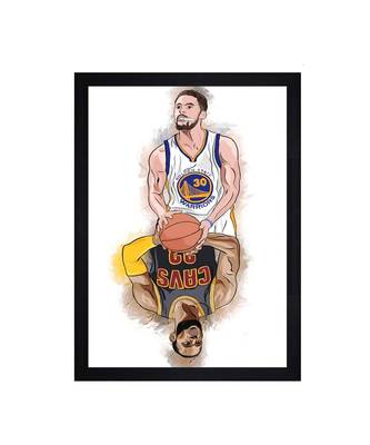 CURRY & LEBRON "Textured Paper (Scratch/Dust) Proof Framed Art Print 5