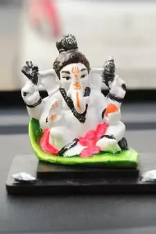 Decorative Lord Ganesha Showpiece for Car Dashboard, Home Temple and Office Desks
